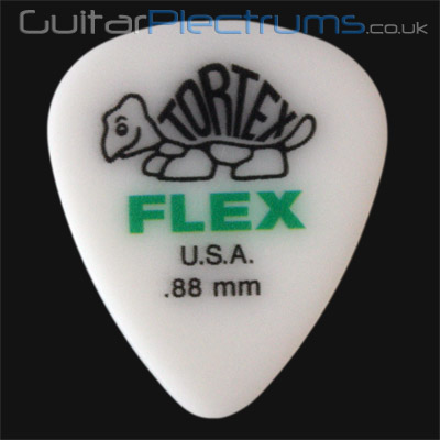 Dunlop Tortex Flex Standard 0.88mm Green Guitar Plectrums - Click Image to Close