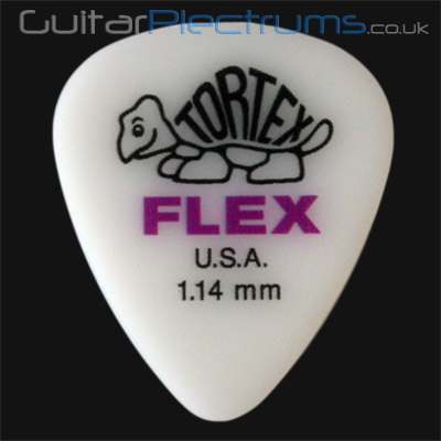 Dunlop Tortex Flex Standard 1.14mm Purple Guitar Plectrums - Click Image to Close