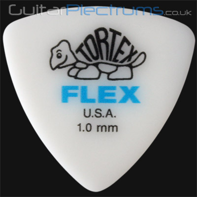 Dunlop Tortex Flex Triangle 1.00mm Blue Guitar Plectrums - Click Image to Close
