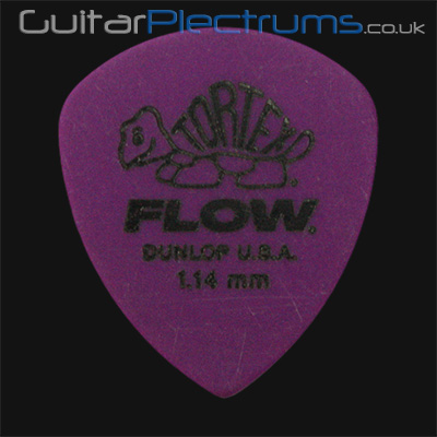 Dunlop Tortex Flow Standard 1.14mm Purple Guitar Plectrums - Click Image to Close