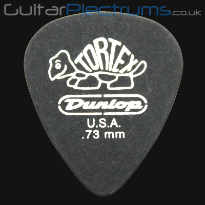 Dunlop Tortex Pitch Black Standard 0.73mm Guitar Plectrums - Click Image to Close