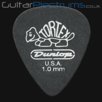 Dunlop Tortex Pitch Black Standard 1.0mm Guitar Plectrums - Click Image to Close