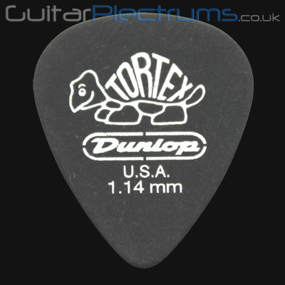 Dunlop Tortex Pitch Black Standard 1.14mm Guitar Plectrums - Click Image to Close