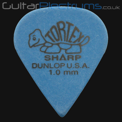 Dunlop Tortex Sharp 1.0mm Blue Guitar Plectrums - Click Image to Close