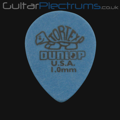 Dunlop Tortex Small Tear Drop 1.0mm Blue Guitar Plectrums - Click Image to Close