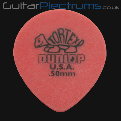 Dunlop Tortex Tear Drop 0.50mm Red Guitar Plectrums - Click Image to Close