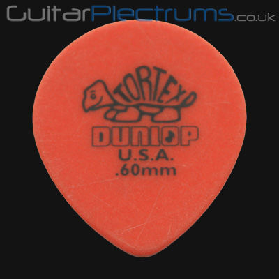 Dunlop Tortex Tear Drop 0.60mm Orange Guitar Plectrums - Click Image to Close