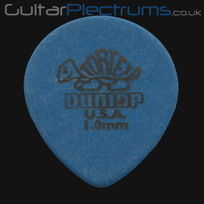 Dunlop Tortex Tear Drop 1.0mm Blue Guitar Plectrums - Click Image to Close