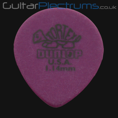 Dunlop Tortex Tear Drop 1.14mm Purple Guitar Plectrums - Click Image to Close