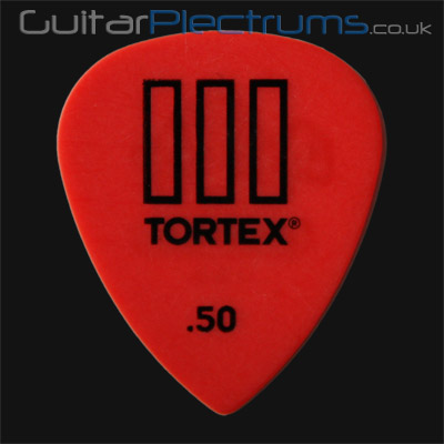 Dunlop Tortex TIII 0.50mm Red Guitar Plectrums - Click Image to Close