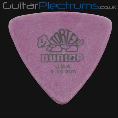 Dunlop Tortex Triangle 1.14mm Purple Guitar Plectrums - Click Image to Close