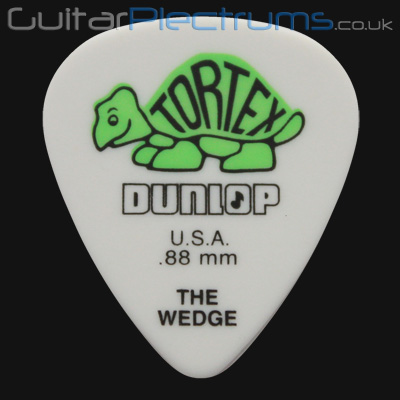 Dunlop Tortex Wedge 0.88mm Green Guitar Plectrums - Click Image to Close