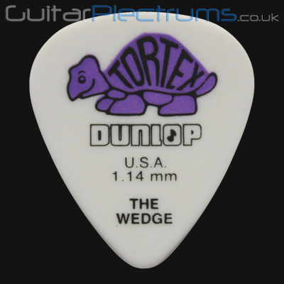 Dunlop Tortex Wedge 1.14mm Purple Guitar Plectrums - Click Image to Close