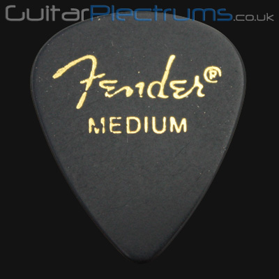 Fender Celluloid 351 Black Medium Guitar Plectrums - Click Image to Close