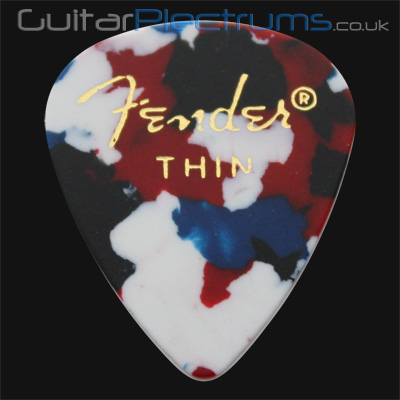 Fender Celluloid 351 Confetti Thin Guitar Plectrums - Click Image to Close