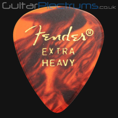 Fender Celluloid 351 Tortoiseshell Extra Heavy Guitar Plectrums - Click Image to Close