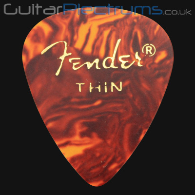 Fender Celluloid 351 Tortoiseshell Thin Guitar Plectrums - Click Image to Close