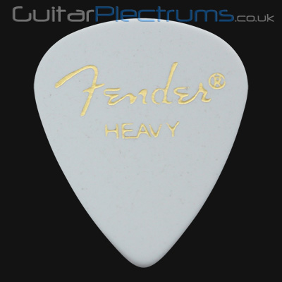 Fender Celluloid 351 White Heavy Guitar Plectrums - Click Image to Close