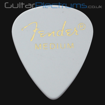Fender Celluloid 351 White Medium Guitar Plectrums - Click Image to Close