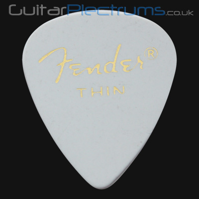 Fender Celluloid 351 White Thin Guitar Plectrums - Click Image to Close