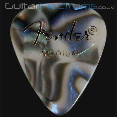 Fender Celluloid 351 Abalone Medium Guitar Plectrums - Click Image to Close