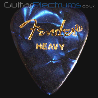 Fender Celluloid 351 Blue Moto Heavy Guitar Plectrums - Click Image to Close