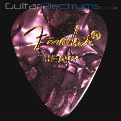 Fender Celluloid 351 Purple Moto Heavy Guitar Plectrums - Click Image to Close