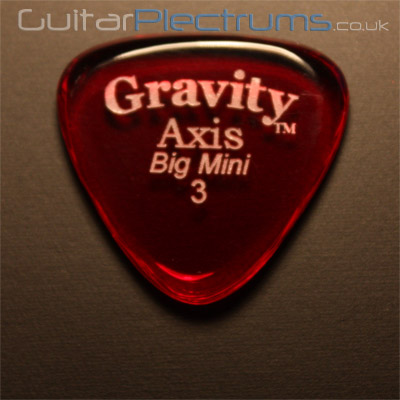 Gravity Picks Axis Big Mini 3mm Red - Click Image to Close