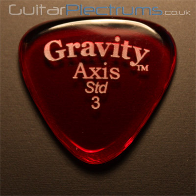 Gravity Picks Axis Standard 3mm Red - Click Image to Close
