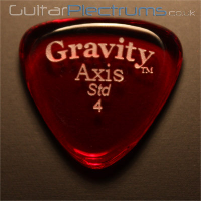 Gravity Picks Axis Standard 4mm Red - Click Image to Close