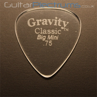 Gravity Picks Classic Big Mini 0.75mm Clear - Click Image to Close