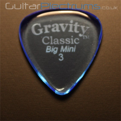 Gravity Picks Classic Big Mini 3mm Blue - Click Image to Close