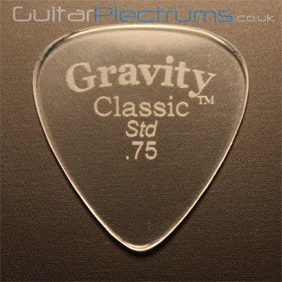 Gravity Picks Classic Standard 0.75mm Clear - Click Image to Close