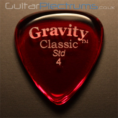 Gravity Picks Classic Standard 4mm Red - Click Image to Close