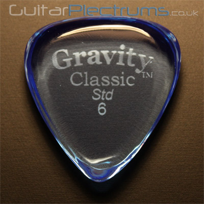Gravity Picks Classic Standard 6mm Blue - Click Image to Close