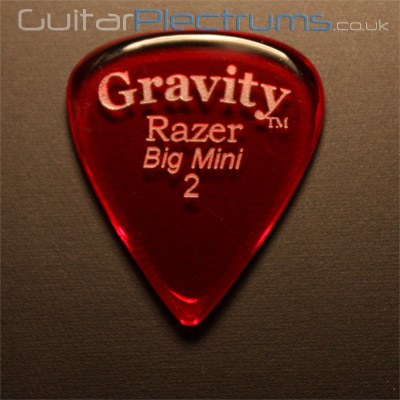 Gravity Picks Razer Big Mini 2mm Red - Click Image to Close