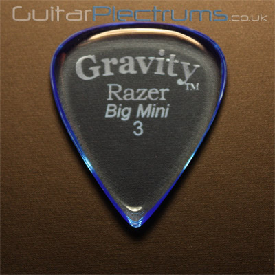 Gravity Picks Razer Big Mini 3mm Blue - Click Image to Close