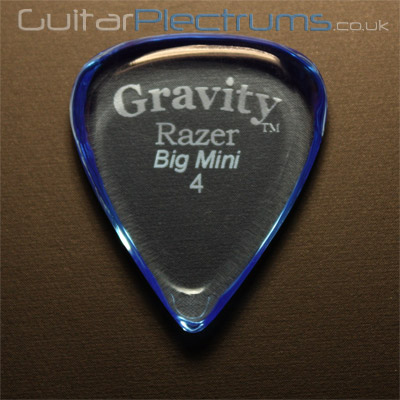 Gravity Picks Razer Big Mini 4mm Blue - Click Image to Close