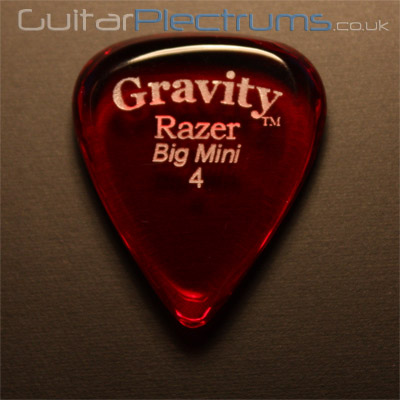 Gravity Picks Razer Big Mini 4mm Red - Click Image to Close