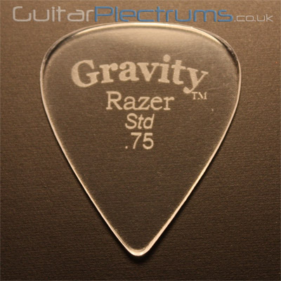 Gravity Picks Razer Standard 0.75mm Clear - Click Image to Close