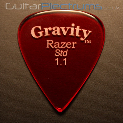 Gravity Picks Razer Standard 1.1mm Red - Click Image to Close