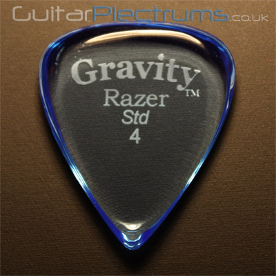 Gravity Picks Razer Standard 4mm Blue - Click Image to Close