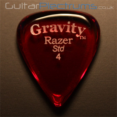 Gravity Picks Razer Standard 4mm Red - Click Image to Close