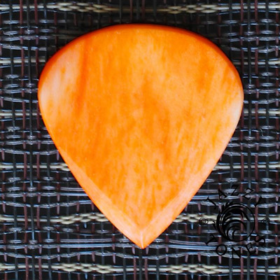 Jazzy Tones Orange Bone Guitar Plectrums - Click Image to Close