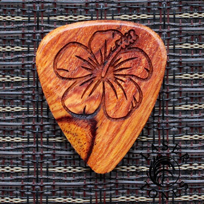 Laser Tones Hibiscus Guitar Plectrums - Click Image to Close