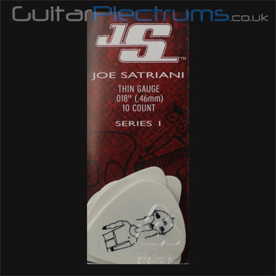 Planet Waves Joe Satriani Signature White Light Guitar Plectrums - Click Image to Close
