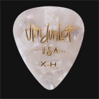 Dunlop Celluloid Classics Standard White Perloid Extra Heavy Guitar Plectrums