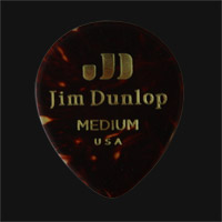 Dunlop Celluloid Teardrop Shell Medium Guitar Plectrums