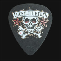 Dunlop Lucky 13 Skull Dice 0.60mm Guitar Plectrums