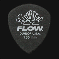 Dunlop Tortex Flow Standard 1.35mm Black Guitar Plectrums